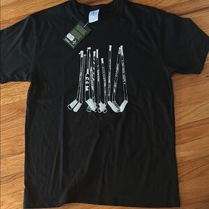 Black Short Sleeve Tee with Graphic Design